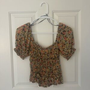 Floral Puff Sleeve Top